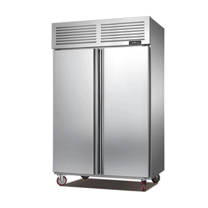 Réfrigérateur commercial <span class=keywords><strong>ventilé</strong></span> à refroidissement par <span class=keywords><strong>air</strong></span>, avec 2 grandes portes, en acier inoxydable, pour cuisine de restaurant - Product Image 1