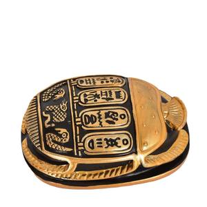 Scultura Ornamentale Creativa del Scarabeo dell'Antico Egitto ESB26, Artigianato in Resina Realistico Dipinto a Mano per Decorazione Casa e Ufficio - Product Image 5