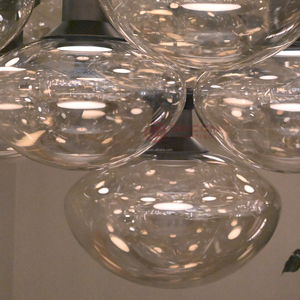 Lampadario a LED in vetro moderno nordico di alta qualità con <span class=keywords><strong>luce</strong></span> bianca calda elegante arredamento per alberghi e ville - Product Image 5