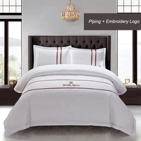 Ensemble de housse de couette personnalisée en textile d'hôtel Linge de lit d'hôtel 100% coton de luxe