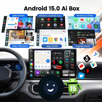 PlayAiBox Android 15 AI Box für BMW Qualcomm 6350 8+128G Kabelloser CarPlay Video-Adapter mit Integrierter GPS-Navigation YouTube Netflix
