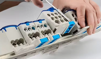 Bloc de bornes à vis en laiton anti-oxydation à haute conductivité 31A 2 pôles 11-20 contacts pour câblage d'armoire de distribution industrielle