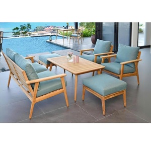 Juego de sofás seccionales minimalistas de madera maciza para sala de estar, espuma rellena con patas de madera en forma de L, decoración del hogar para apartamentos - Product Image 5