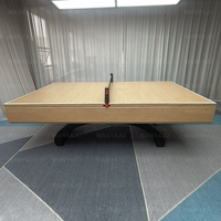 Table de billard de luxe 7/8/9 pieds, prix de gros usine, avec options d'ajout de plateau de table à manger et de plateau de ping-pong