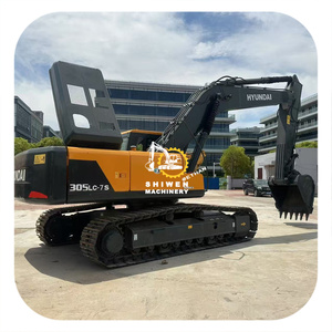 Excavadora de cadenas Hyundai Korea original usada 305LC-7S de 30 toneladas, lista para enviar, envío gratis, gran promoción. - Product Image 1