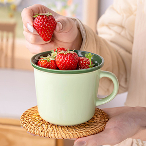 แก้วมัคพิมพ์โลโก้ แก้วกาแฟพอร์ซเลน แก้วเซรามิกสีด้านใน แก้วนมสำหรับอาหารเช้า - Product Image 2