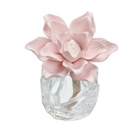 Diffuseur en céramique fait main pour parfums aromatiques en forme de rose, disponible en gros et compatible avec les huiles essentielles