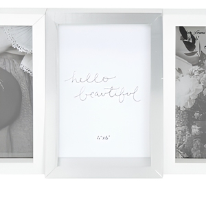 Cadre photo triple blanc moderne 4x6, cadre photo en bois à <span class=keywords><strong>3</strong></span> ouvertures, triptyque pour décoration intérieure - Product Image 4