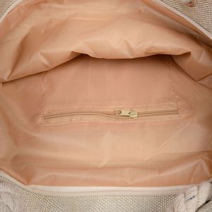 Sac de plage d'été de haute qualité avec broderie, grande capacité, poignée en corde de coton, sac fourre-tout en toile pour femme, vente en gros - Product Image 6