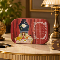 Boîte d'emballage rectangulaire en fer blanc recyclable de qualité alimentaire, personnalisée, pour biscuits, vente en gros directe usine, idéale pour les bonbons de mariage et de banquet