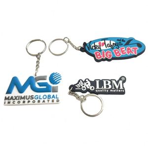 Vente en gros de porte-clés en caoutchouc personnalisés, porte-clés en PVC souple 2D 3D personnalisés pour cadeaux promotionnels - Product Image 4