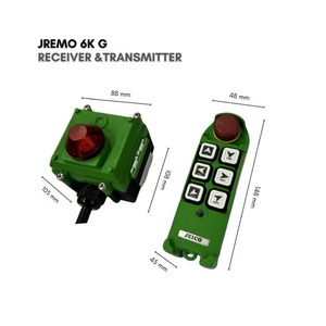 Télécommande radio industrielle pour grue, palan et treuil, vitesse unique, 100-240 V CA, JEICO JREMO 6K G, fabriqué en Corée, sécurité garantie - Product Image 2