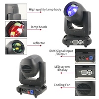 AICPOSE Projecteur de Scène à Effet Lumineux 200W LED Lyre Mobile Faisceau Lumineux RGBW 4-en-1 Spot Lyre Mobile