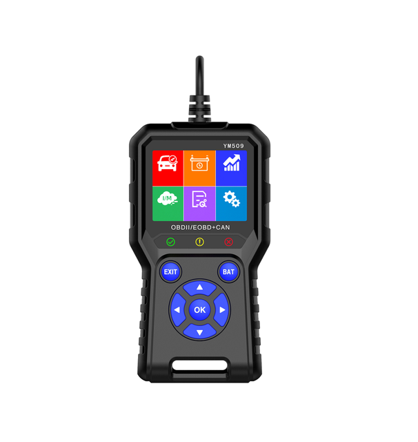 2025 New Arrival OBD2 Plastic 2.8 Inch Screen YM509 Professional Scanner Code Reader Full System Scanner for OBD2 Protocol Cars
