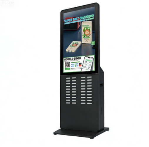 Public Share Portable Shared Power Bank Rental Kiosk for Mall High-Capacity Fast Charging Solution with 43 Inch