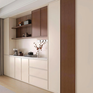 Meuble de salle à manger moderne de luxe, sur mesure, en bois, écologique, avec rangement pour salles à manger/salons, meuble multifonctionnel - Product Image 1