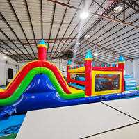 Parcours d'obstacles gonflable bon marché pour adultes château gonflable parcours d'obstacles sports pour enfants