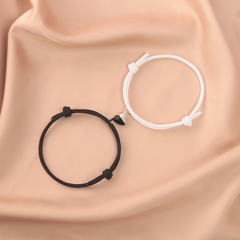 2Pcs Set Heart Magnetic Bracelet Fashion