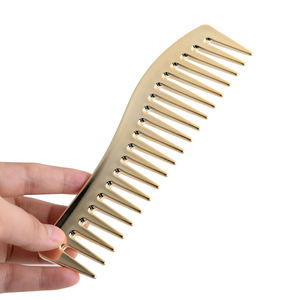 Vendita calda Logo personalizzato pettine oro rosa pettine per capelli in oro placcato per le donne - Product Image 4