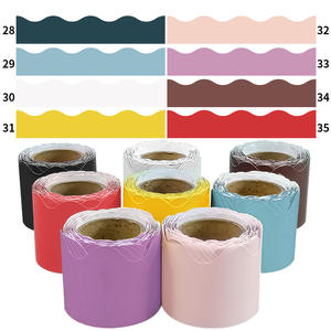 Coloré classe festonné babillard bordures garniture classe retour à l'école tableau noir décoration <span class=keywords><strong>de</strong></span> bureau - Product Image 3