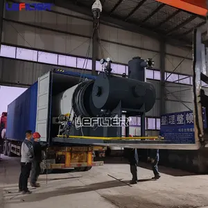 No Installation 2 TPD Small Waste Tyre Rubber Pyrolysis To Diesel Fuel Oil Plant LES1444