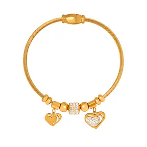 Price Gold Filled Plated Bangle Bracelets Stainless Steel Fashion Brand Jewelry Bracelets & Bangles Making Heart Pendants Charms
