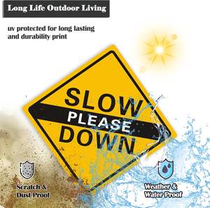 Letrero: Reduce <span class=keywords><strong>la</strong></span> Velocidad |   Señal de Tráfico de Aluminio para Calmar el Tráfico en Carreteras Privadas, Estacionamientos y Comunidades - Product Image 4