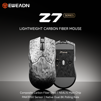 Ewedan Z7 Ultimate Mouse 8k Polling Rate Komposit Serat Karbon Ergonomis 42.000 DPI Mouse Gaming Nirkabel Ringan untuk Komputer