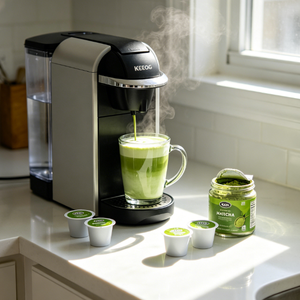 Cápsulas <span class=keywords><strong>de</strong></span> Té Matcha <span class=keywords><strong>de</strong></span> Grado Ceremonial Compatibles con Keurig 2.0 - Matcha 100% Puro y Orgánico, Energía y Concentración, Antioxidante <span class=keywords><strong>de</strong></span> Alta Potencia - Product Image 1