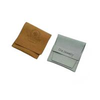 Pochette à bijoux mignonne en cuir écologique durable avec impression UV, logo personnalisé, mini bouton-pression, pour cadeau et rangement de voyage (usage promotionnel)
