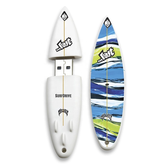 Bulk Promotion Gift Surfboard Usb Flash Drives plastic memory Stick 8gb 16gb With Custom Logo