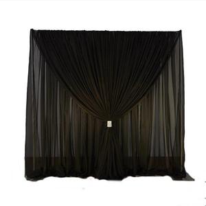 HL Brand Polyester Chiffon Simple <b>Party</b> Wedding Table <b>Backdrop</b> Panel Curtain Design Decoration - Product Image 2