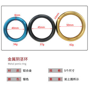 3 Maat Metalen Penis Bondage Lock Delay Ejaculatie Gladde Penis Ringen Gewicht Cock <span class=keywords><strong>Ring</strong></span> Seksspeeltjes Voor Mannen - Product Image 6