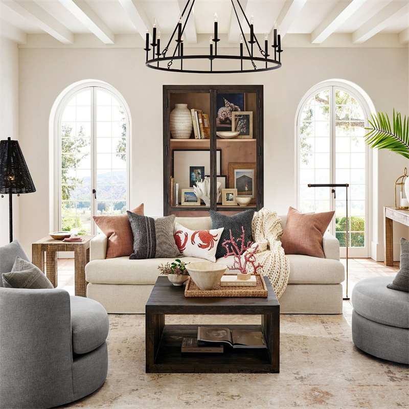 New Design Single Living Room Sofa Upholstered Swivel Armchair Living Room Furniture