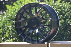 Jantes SYAC neuves E46 M3 CSL E36 E38 E39 5x120, <span class=keywords><strong>18</strong></span> pouces, en alliage d'aluminium, finition noir mat, multi-branches, pour voitures de tourisme. - Product Image 6