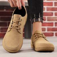 Barfußschuhe Business Herren Damen Zero Drop Breiter Zehenbereich Synthetisches Wildleder für Business Casual Freitage Bürokleidung