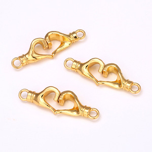 Boucle magnétique cœur en alliage Accessoires DIY Collier de couple Bijoux Finition Boucle magnétique Pendentif Couple Mini Than Heart - Product Image 4
