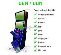 Kabinet Game Arcade Vertikal 27'' dengan Tombol Tekan, Akseptor Uang, dan Rangka Logam, Mesin Game Online, Aplikasi Game Berkualitas
