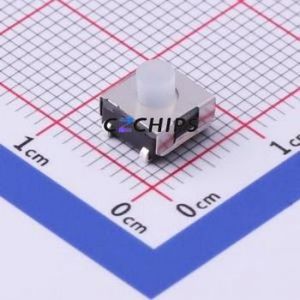 DTSJW-67T-V-T/R Tactile Switch SMD,6.2x6.3mm Switch Single Pole Single Throw Round Button Vertical Mount 6.2mm - Product Image 1