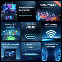 14'' HD Touchscreen Kopfstützenmonitor mit Android 13 GPS WLAN Bluetooth 4+64G