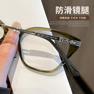 Montura de gafas Cat Eye Tr90 86033 con filtro de luz azul para mujer, color verde oliva, diseño de alta gama - Product Image 2