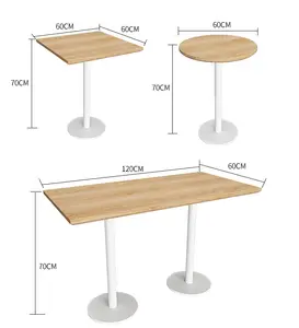 Set furnitur komersial ringan, meja dan kursi toko kopi restoran makan kayu Solid Restoran Booth Sofa