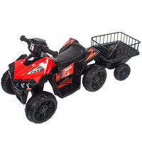 Quad électrique pour enfants avec remorque pour animaux de compagnie, vitesse sécurisée de 2,3 km/h, jouet quad 6V, tout-terrain pour enfants et animaux de compagnie