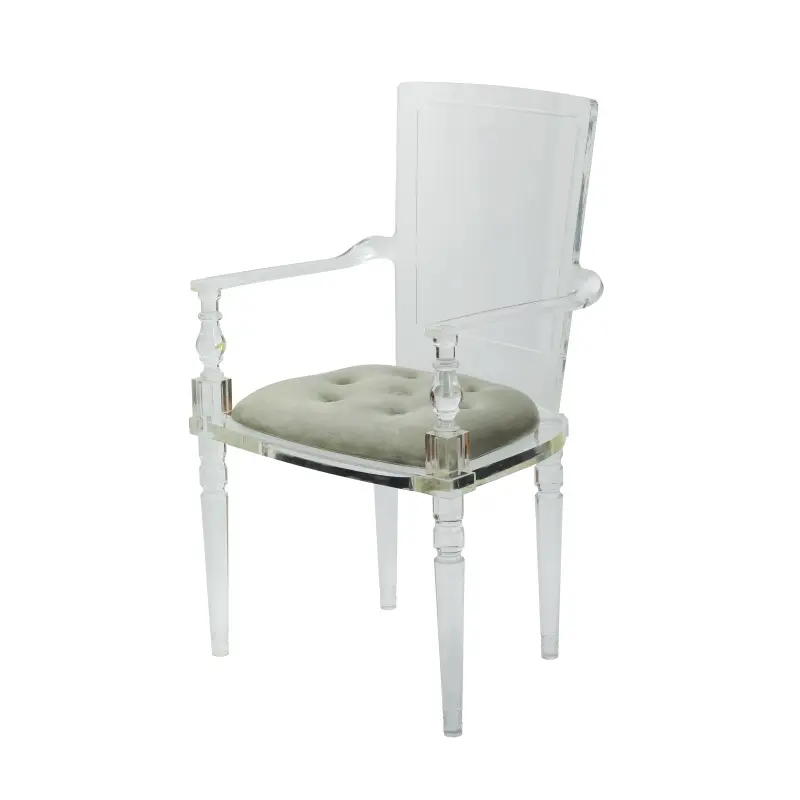 Cadeira de acrílico transparente personalizada de fábrica para eventos cadeira de bar acrílico alto cadeira transparente de acrílico