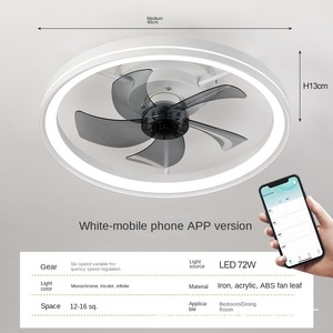 Ventilador LED CEIC nórdico moderno USB ABS hogar estándar europeo americano para integración de Control remoto transfronterizo explosivo de Amazon - Product Image 3