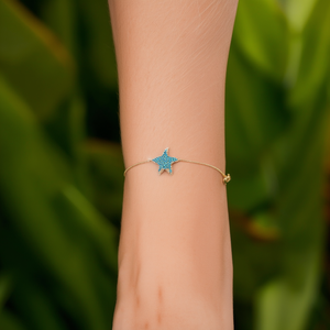 สร้อยข้อมือ Star Charm สแตนเลสสตีล 316L ชุบทอง PVD ทนทาน แฟชั่นทันสมัย - Product Image 3