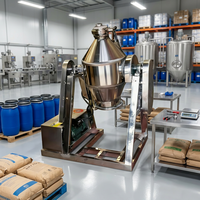 Mélangeur automatique avancé à double cône avec agitateur interne pour le mélange de poudres chimiques agglomérées, en acier inoxydable, capacité 30L, certifié CE