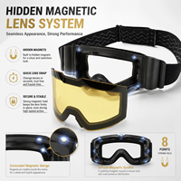 Masque de ski HUBO Sports professionnel intégré avec chauffage électrique, anti-buée, lentille magnétique en PC pour le ski, la motoneige et les activités hivernales en plein air