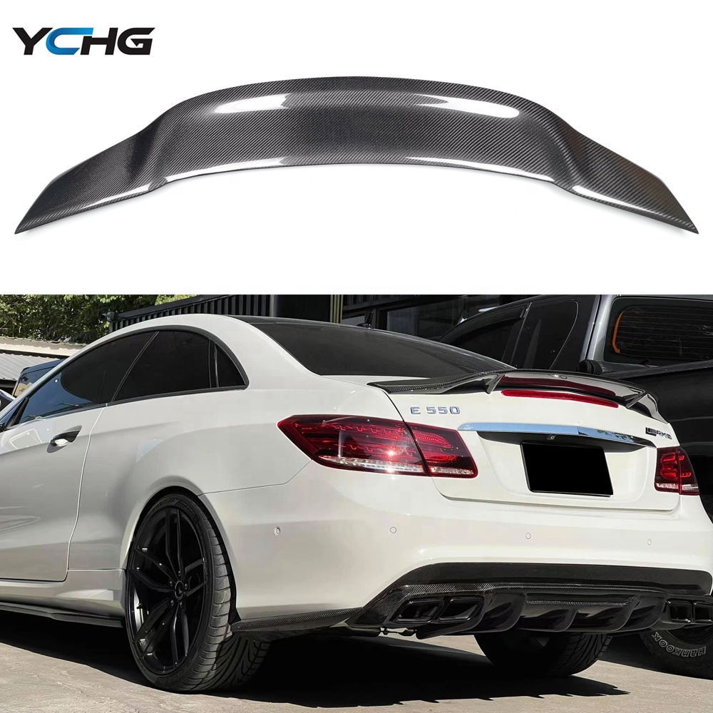 W207 R стиль спойлер для Mercedes-benz E класс C207 двухдверный купе из углеродного волокна задние крылья багажника E200 E250 E300 E350 2010-2016