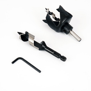 Jeu de forets pour ouverture de trous Xian, en carbure, tige ronde de 6,35 mm, pour l'installation de serrures de portes en bois - Product Image 3